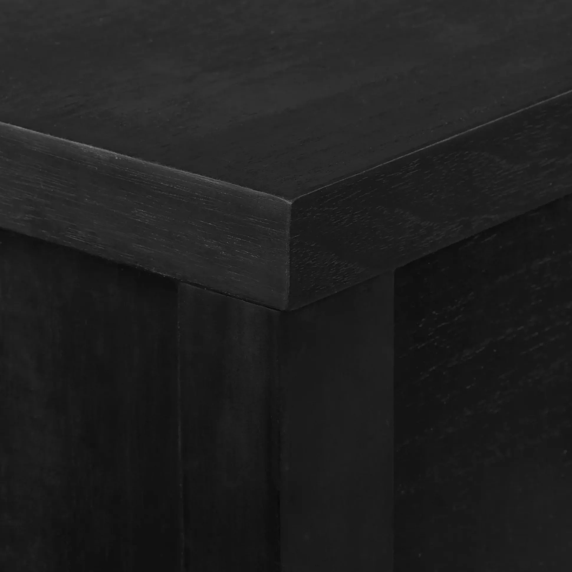Black Veneer 3-Drawer Console