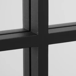 Black Windowpane Mirror