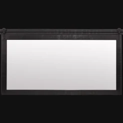 Black Wood Rail Mirror