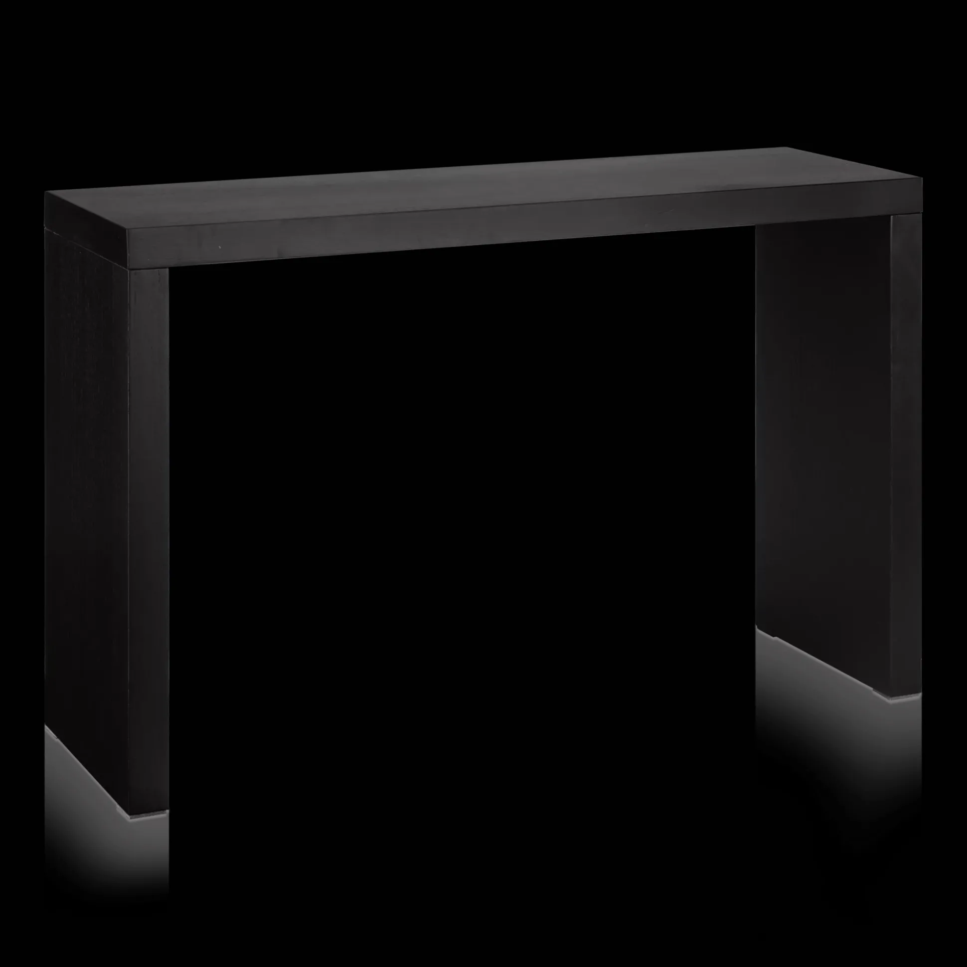 Black Wood Veneer Console Table