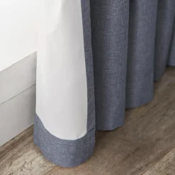 Blue Chambray Blackout Curtain