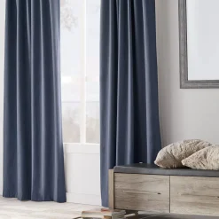 Blue Vence Blackout Curtain with Hidden Back Tab