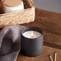 Bouclair Green Tea Candle with Wooden Lid