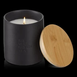 Bouclair Green Tea Candle with Wooden Lid