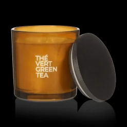 Bouclair Green Tea Candle with Wooden Lid