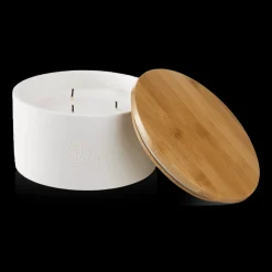 Bouclair Green Tea Candle with Wooden Lid