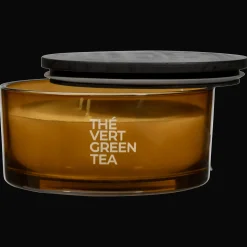 Bouclair Green Tea Candle with Wooden Lid