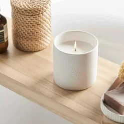 Bouclair Green Tea Candle with Wooden Lid