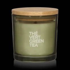 Bouclair Green Tea Candle with Wooden Lid