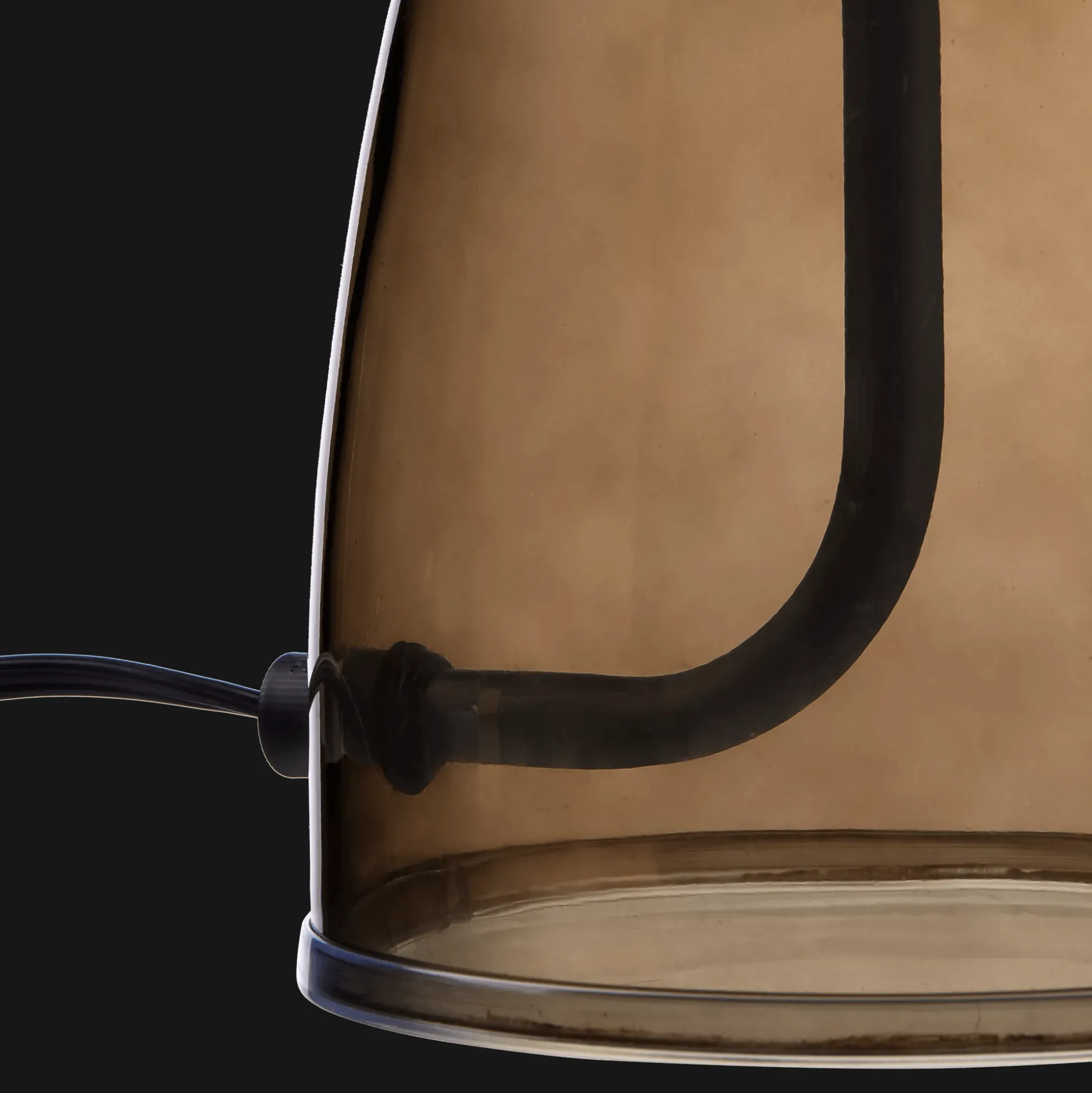 Brown Glass Mushroom Table Lamp