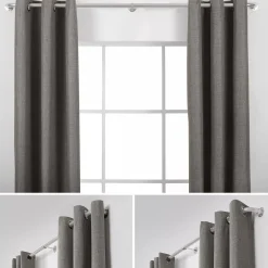 Brushed Nickel Blackout Rod Set - Diameter 25/28 mm