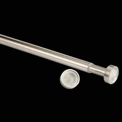 Brushed Nickel Curtain Tension Rod - Diameter 16/19 mm