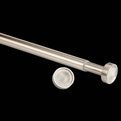 Brushed Nickel Curtain Tension Rod - Diameter 22/25 mm