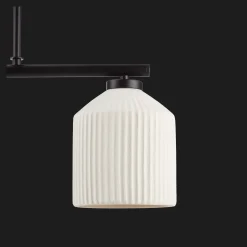 3-Bulb Metal and Ceramic Ceiling Lamp