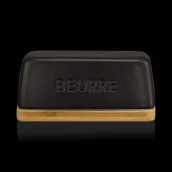 Ceramic & Wood Butter Dish
