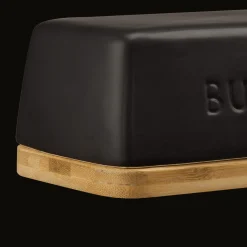 Ceramic & Wood Butter Dish