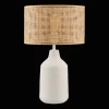 Ceramic and Rattan Table Lamp