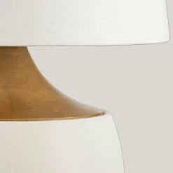 Ceramic and Wood Table Lamp
