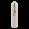 Ceramic Floor Vase with Beaded Tassels