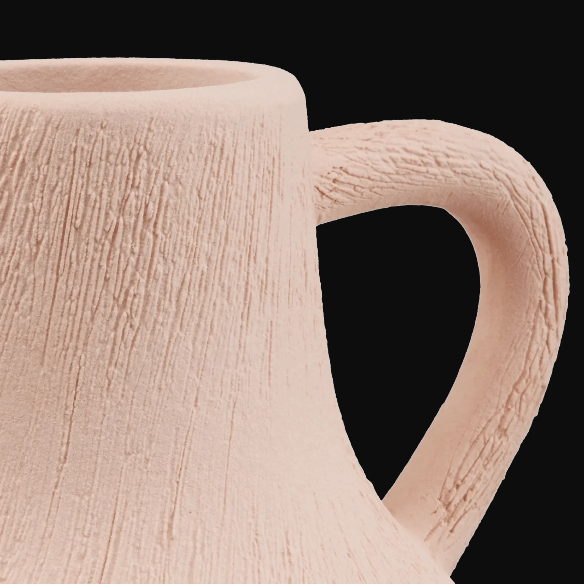 Ceramic Red Vase with Handles