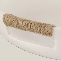 Ceramic Tray with Rope on Handles