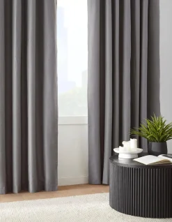 Charcoal Chambray Blackout Curtain