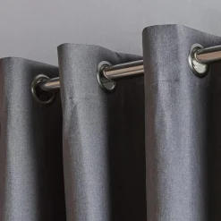 Charcoal Chambray Blackout Curtain
