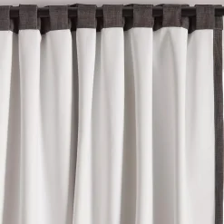 Charcoal Chita Back Tab Blackout Curtain