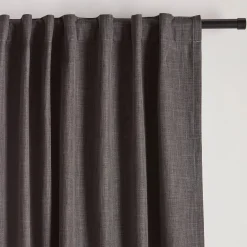 Charcoal Chita Back Tab Blackout Curtain