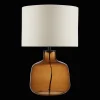 Cognac Transparent Glass Table Lamp with Shade