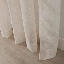 Cream Eneca Back-Tab/Rod-Pocket Curtain