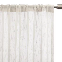Cream Eneca Back-Tab/Rod-Pocket Curtain
