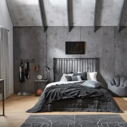 Dark Grey Canvas Bean Bag