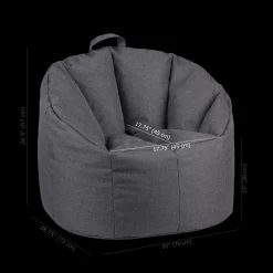 Dark Grey Canvas Bean Bag