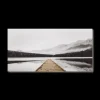 Dock with Mountain View Printed Canvas
