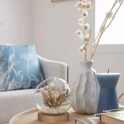 Dried Flowers Glass Dome