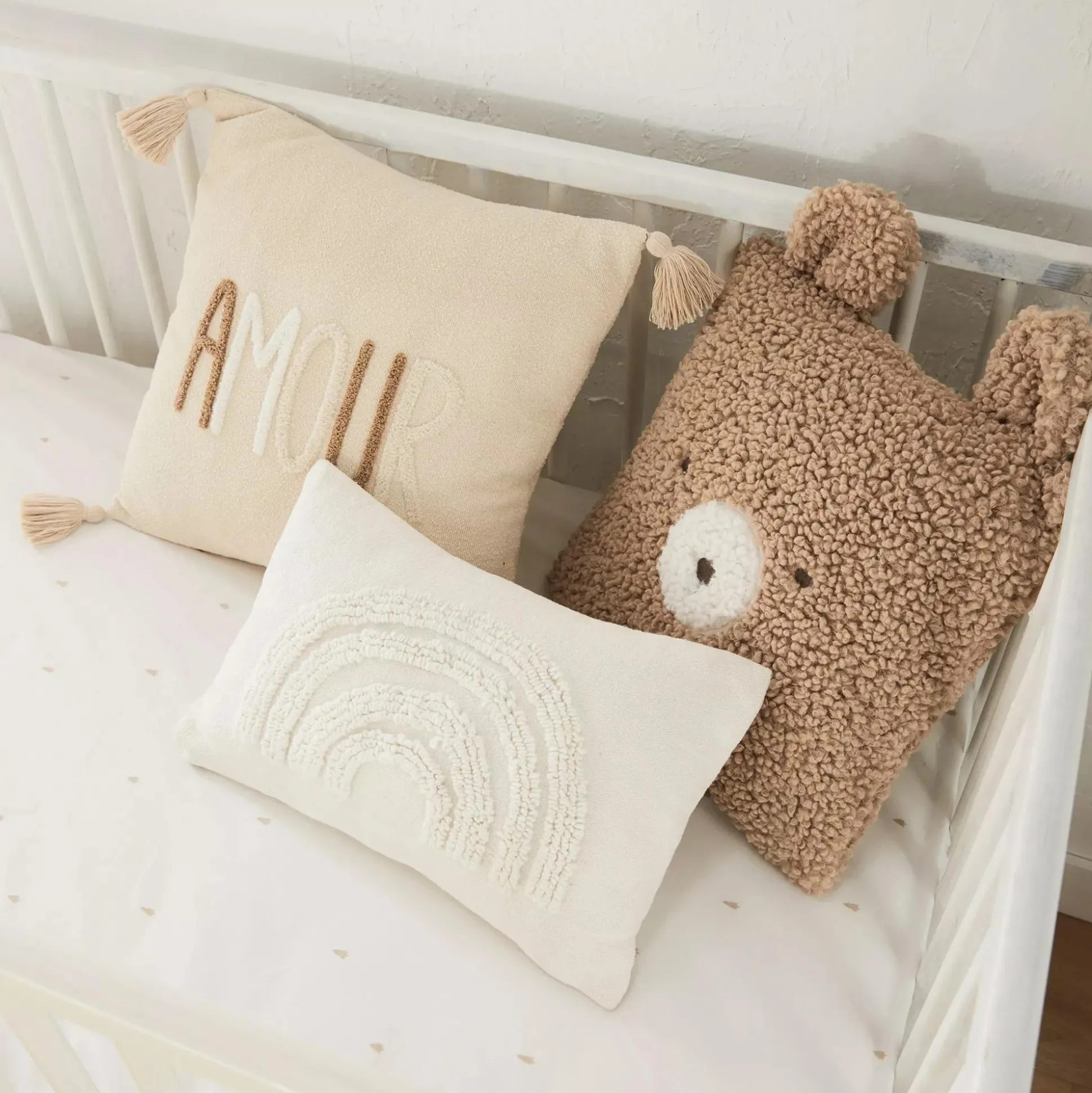 Emery Brown Teddy Throw Pillow