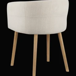 Fabric and Mango Wood Accent Chair