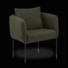 Fabric and Metal Accent Chair