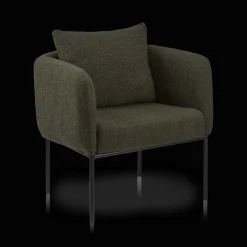 Fabric and Metal Accent Chair