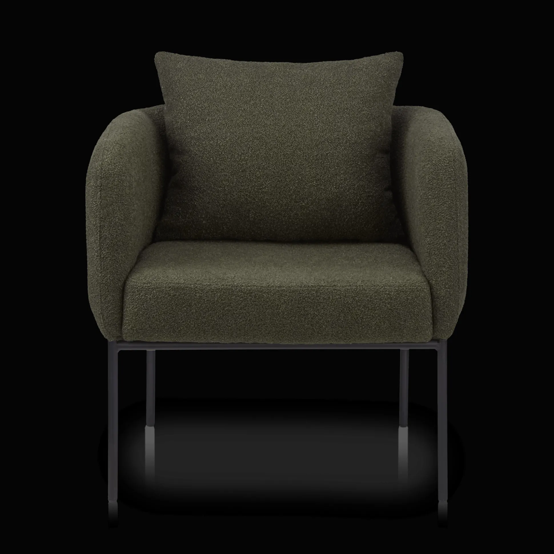 Fabric and Metal Accent Chair