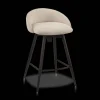 Fabric and Metal Bar Stool