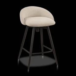 Fabric and Metal Bar Stool