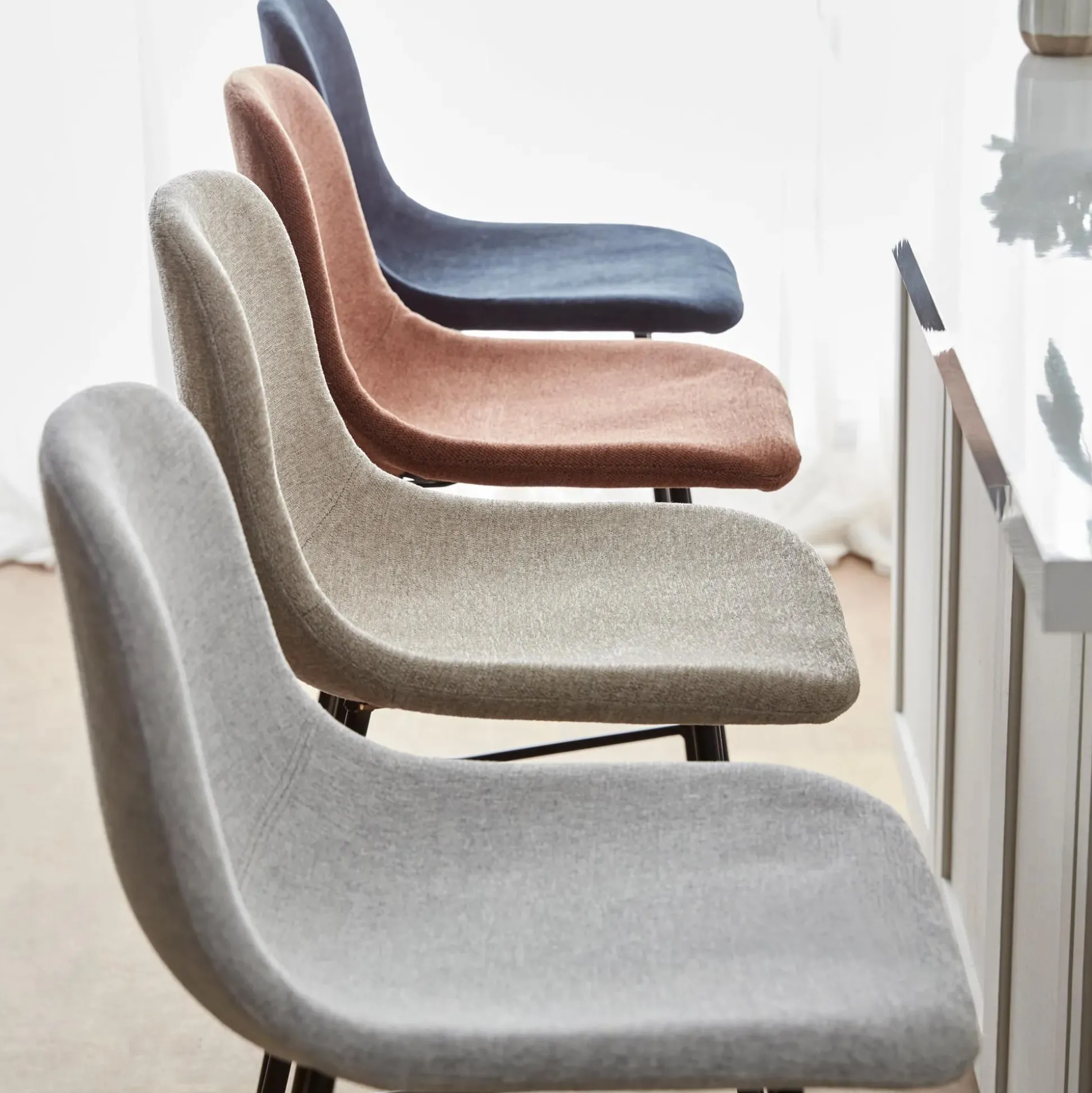 Fabric and Metal Bar Stool