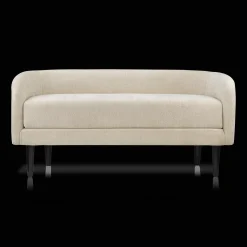 Fabric and Metal Bench