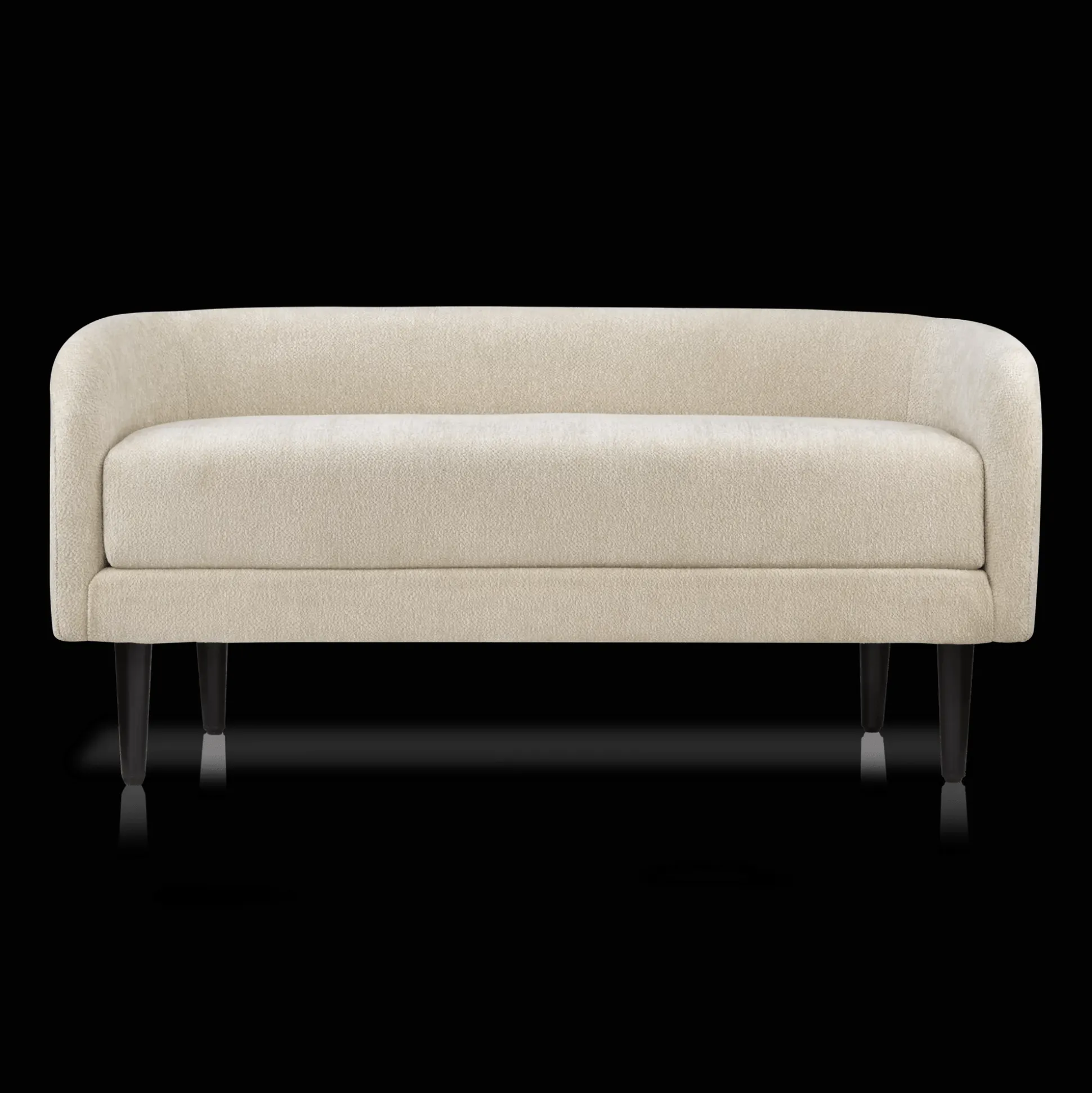 Fabric and Metal Bench