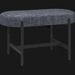 Fabric and Metal Bench