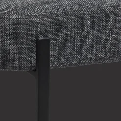 Fabric and Metal Bench