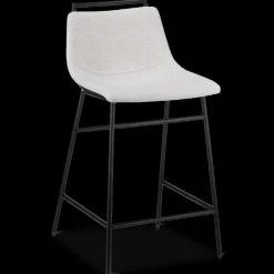 Fabric and Metal Counter Stool