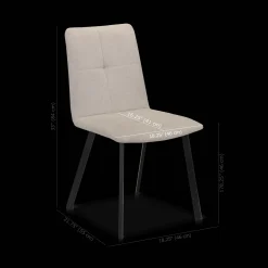 Fabric and Metal Dining Chair